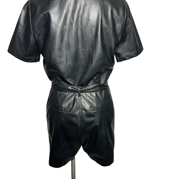 PAIGE Sorenne black romper. EUC. In size M. Faux leather. Pockets. Beautiful - Picture 6 of 16